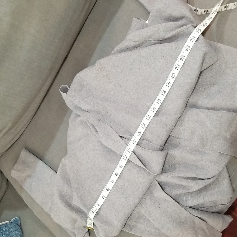Max Sport Women Maxi Open Front Cardigan  Size L Gray Heather Abalone - Picture 12 of 12